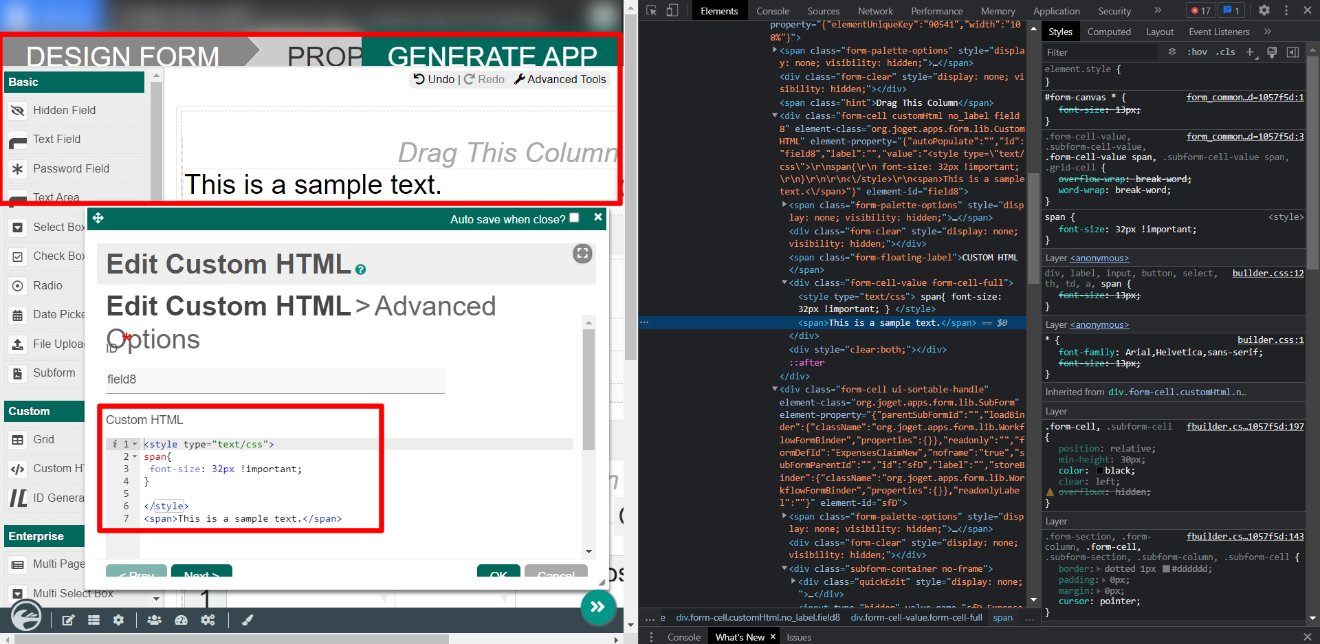 how-can-i-add-css-to-form-custom-html-field-to-change-font-size-joget