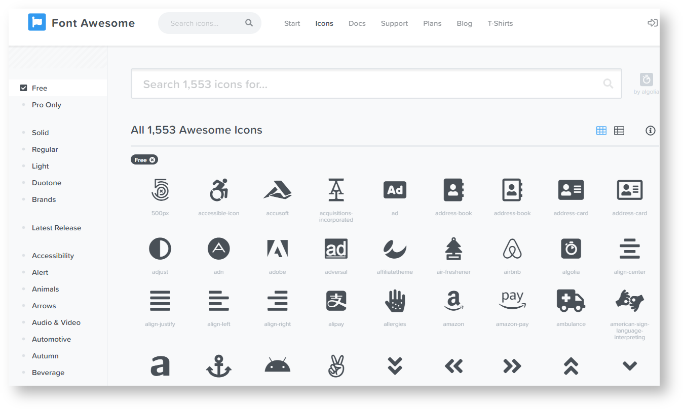 Hỗ trợ hơn cho việc thiết kế trang web với các biểu tượng Font Awesome trên Joget, cơ sở kiến thức DX